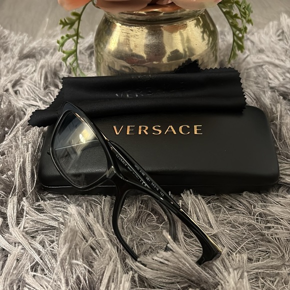 Versace Black and Gold Women's Glasses - Picture 4 of 5